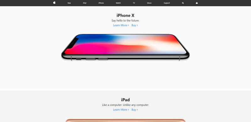 Mock Apple Website