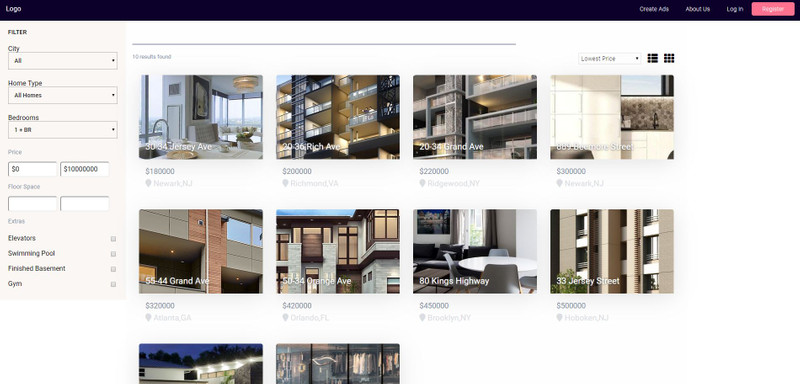 React Real-Estate App